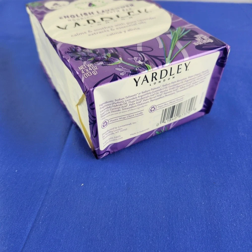 Pack OF 4 Sealed Yardley‎ English Lavender Bar Soap Yardley London Bars 4.25 oz